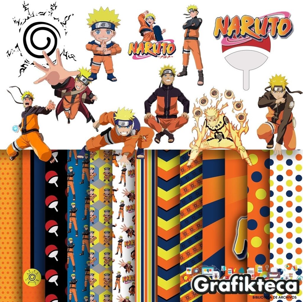 KIT DIGITAL NARUTO GRÁTIS - Arte Digital Grátis